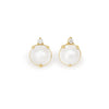 Cultured Pearl and Diamond Earrings 18K Yellow Gold - MIMUKA