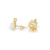 Cultured Pearl and Diamond Earrings 18K Yellow Gold - MIMUKA