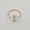 Green Amethyst Baguette Yellow Gold 14K Ring - MIMUKA