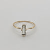 Green Amethyst Baguette Yellow Gold 14K Ring - MIMUKA