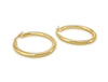 Hoop Earrings in Silver 925 Gold Plated 26 x 23 mm Oval Shape - MIMUKA