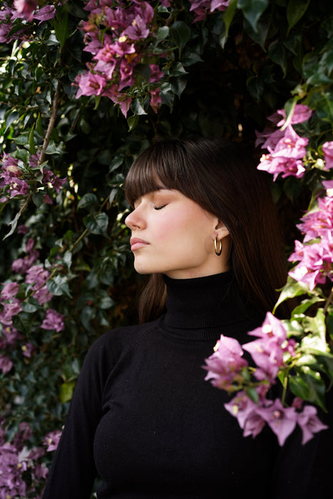 Hoop Earrings in Silver 925 Gold Plated 26 x 23 mm Oval Shape - MIMUKA