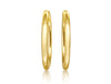 Hoop Earrings in Silver 925 Gold Plated 26 x 23 mm Oval Shape - MIMUKA