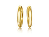Hoop Earrings in Silver Gold Plated 28 x 25 mm Oval Shape - MIMUKA