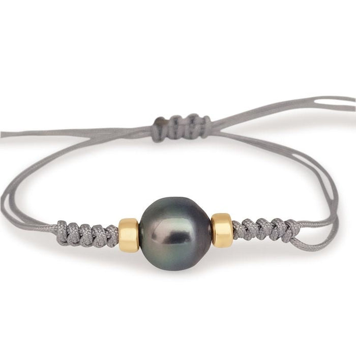 Pulsera Perla de Tahiti 10 mm y Oro 18K hecha a mano - MIMUKA