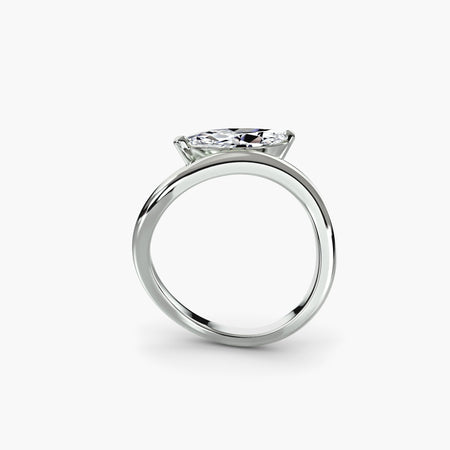 The Wave Ring,i nspired Elegant Organic Flow Design, Customizable Diamond Quality and material - MIMUKA