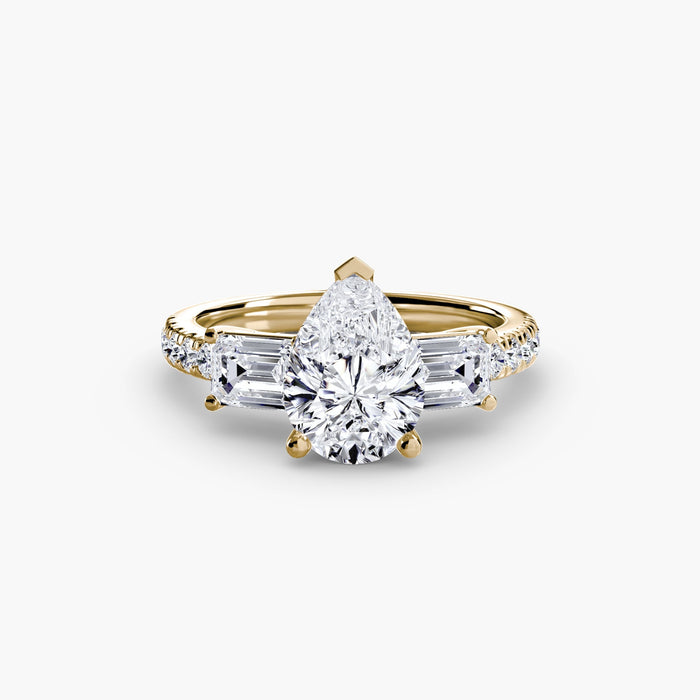 Three - Stone Ring with Pavé Band 4 - MIMUKA
