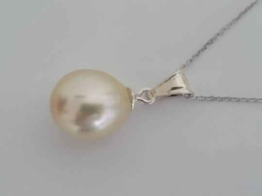 South Sea Pearl AAA Tear-Drop 13 x 11 mm Natural Color and Luster -  The South Sea Pearl