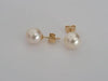 18K Akoya Pearl Earrings from Japan, manufactured in 18 Karats Solid Gold - Sizes 7-9mm -  The South Sea Pearl