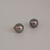 Tahiti Pearl Earrings 12 mm AAA Quality High Luster 18K Solid Gold |  The South Sea Pearl |  The South Sea Pearl