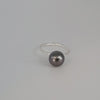 Tahiti Pearl Ring 9 mm AAA Round Dark Natural Color Pearl and High Luster |  The South Sea Pearl |  The South Sea Pearl