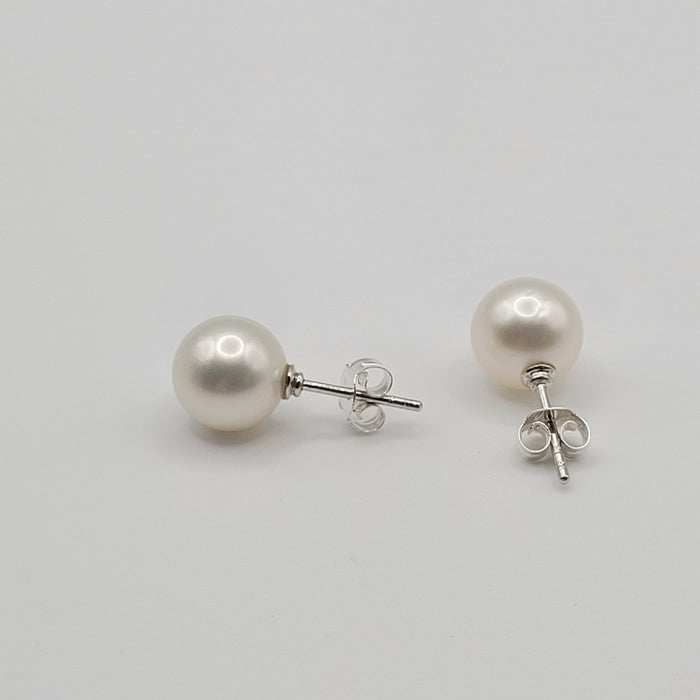 South Sea Pearls White Color 8-9 mm Stud Earrings |  The South Sea Pearl |  The South Sea Pearl
