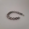 Bracelet of Tahiti Pearls Natutal Color, High Luster, Round, 18K Solid Gold Clasp |  The South Sea Pearl |  The South Sea Pearl