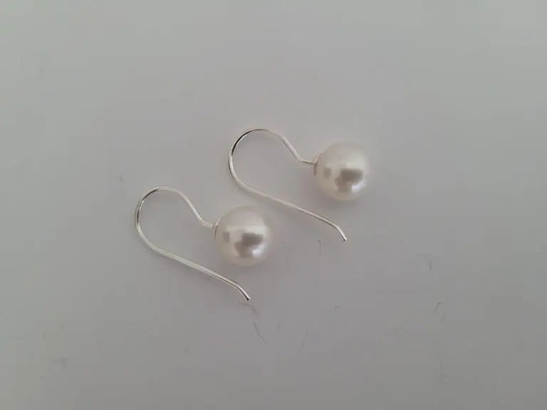 Earrings Dangle 18 Karat Gold 9-10 mm South Sea Pearls - The South Sea Pearl