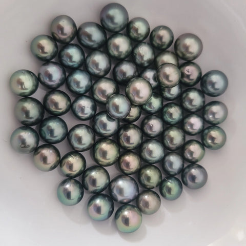 Loose dark Tahitian cultured pearls 10-11mm semi-round (Pinctada margaritifera) — The South Sea Pearl