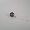 Tahiti Pearl 15 mm Round AAA, 18 Karat White Gold Pendant |  The South Sea Pearl |  The South Sea Pearl