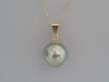 Tahiti Pearl 13 mm Round Silver-Green Natural Color - Only at  The South Sea Pearl