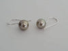 Tahiti Pearl Dangle Earrings 9-10 mm Round Natural Color and Luster |  The South Sea Pearl |  The South Sea Pearl