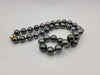 Tahitian Pearl Necklace 10-11 mm Round Natural Color, 18 Karat Solid Gold Clasp - Only at  The South Sea Pearl