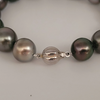 Tahitian Pearls Bracelet of Natural Color and High Luster 10-12 mm, 18 Karats Solid White Gold |  The South Sea Pearl |  The South Sea Pearl