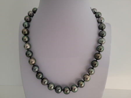 Tahiti Pearls 10-11 mm Round High Luster and Orient, 18 Karat White Gold Clasp. - Only at  The South Sea Pearl