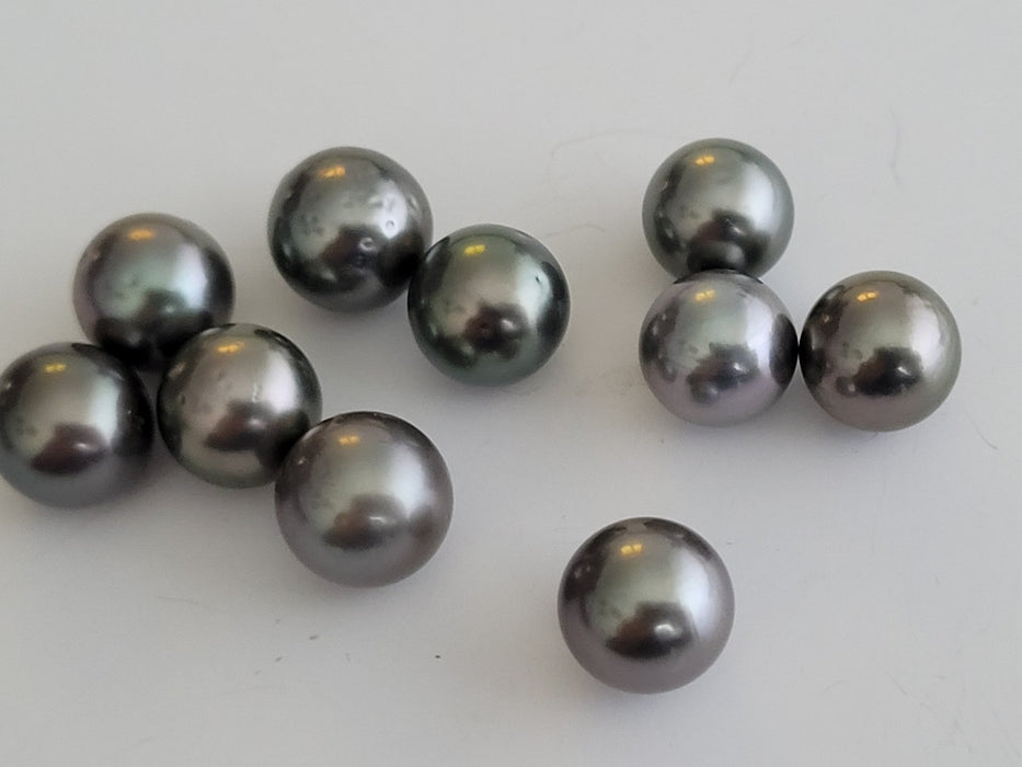 Tahiti Pearls 9 mm Round, High Luster, Wholesale Lot 10 pieces - Only at  The South Sea Pearl